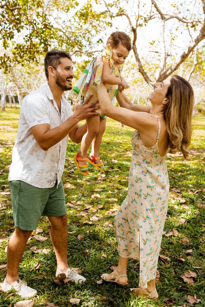 Parents spending time with their young child while planning for the future